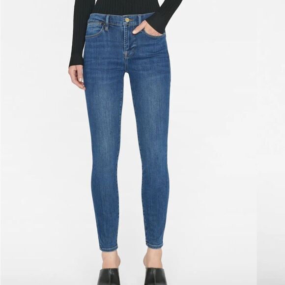 Frame Denim Le High Skinny high rise skinny fit faded black size 25 BNWT - Picture 3 of 7
